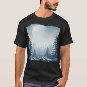 Camisa Mágica de inverno Cena de Neve Estética T