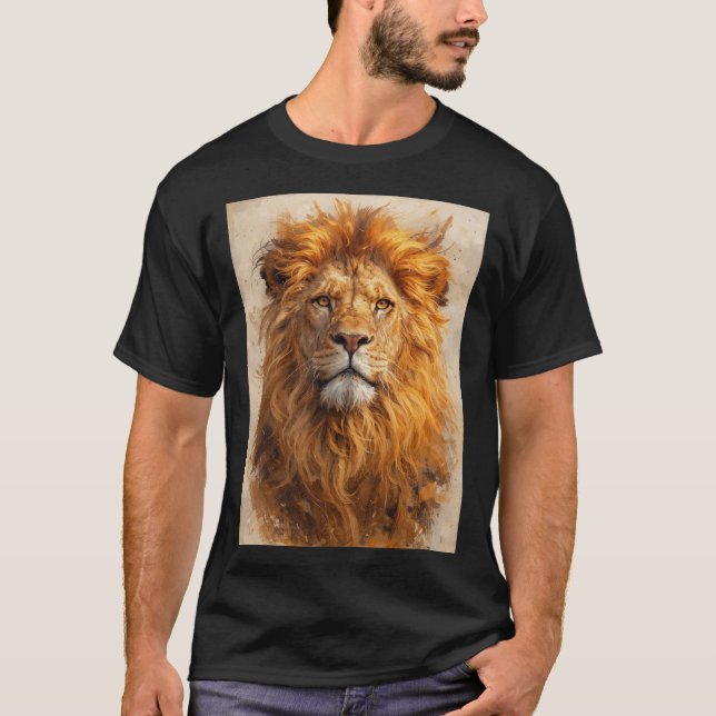 Camisa Majestosa do Leão – Poder Dourado (Frente)