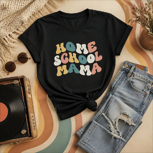 Camisa Mamãe Escola em Casa Retro Anos 70