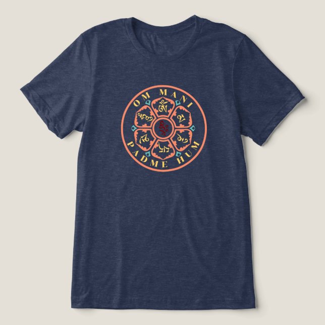 Camisa Mandala Mantra Tri-Blend (Design frontal)
