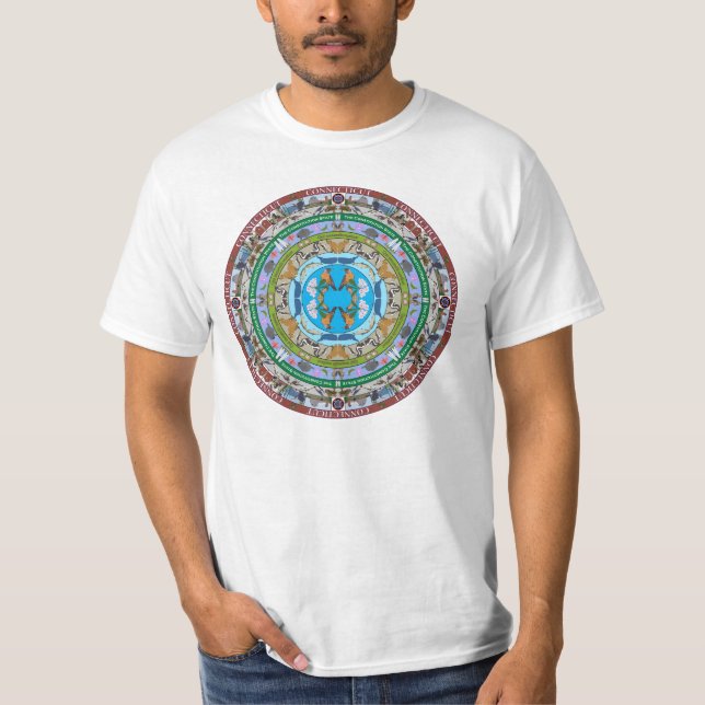 Camisa Mandala T do Estado de Connecticut (Frente)