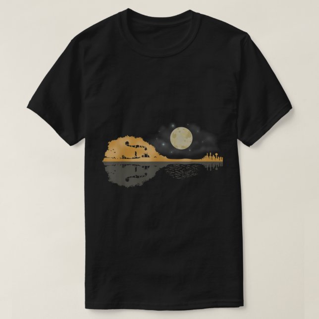 Camisa Mandolim Homens Camisa Música country Moon  (Frente do Design)
