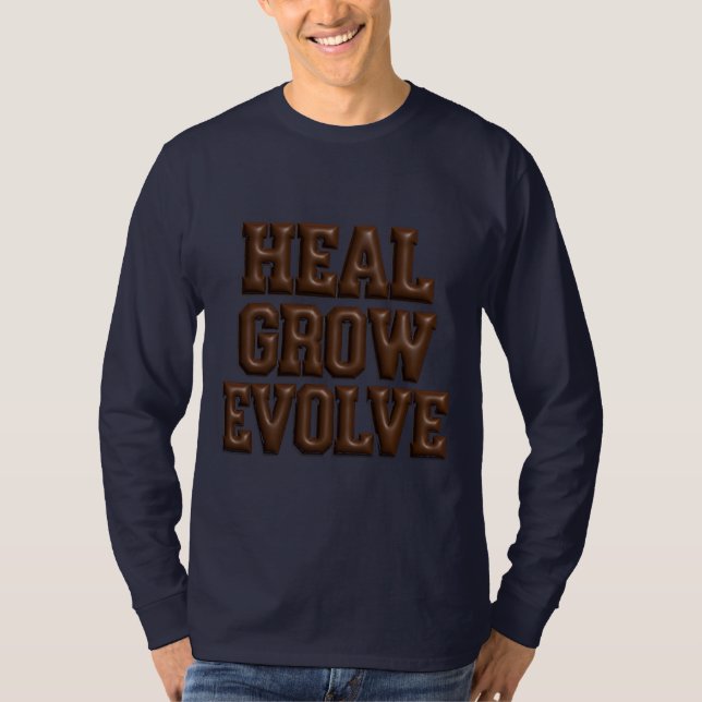 Camisa Manga Longa 3D Heal Grow Evolve Puffy (Frente)
