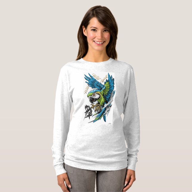 Camisa Manga Longa Arara Espírito Selvagem (Frente Completa)