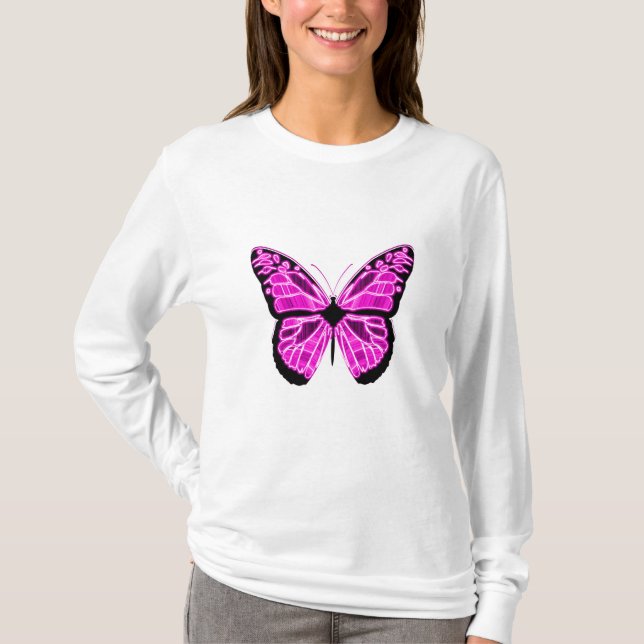 Camisa Manga Longa Borboleta Feminina (Frente)