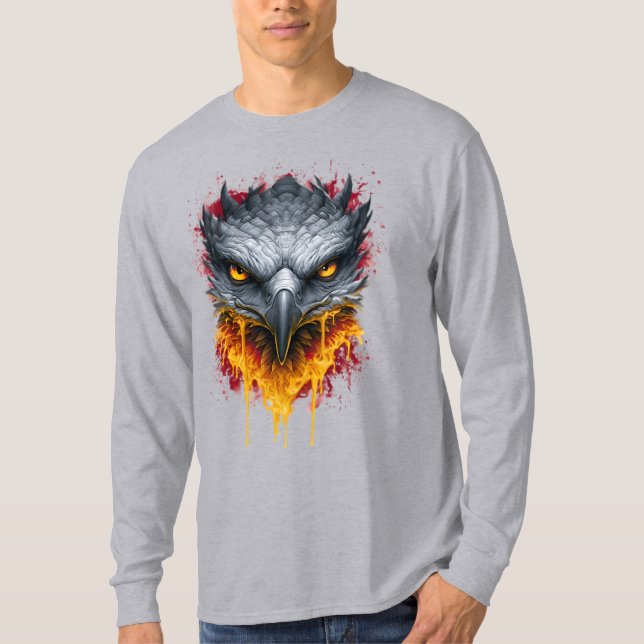 Camisa Manga Longa Burning Eye Hawk Splatter (Frente)