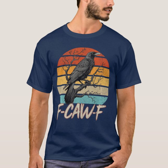 Camisa Manga Longa com Design Grunge de Corvo Dive (Frente)