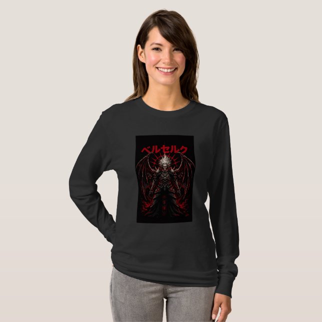 Camisa Manga Longa de Dark Fantasy Anime (Frente Completa)