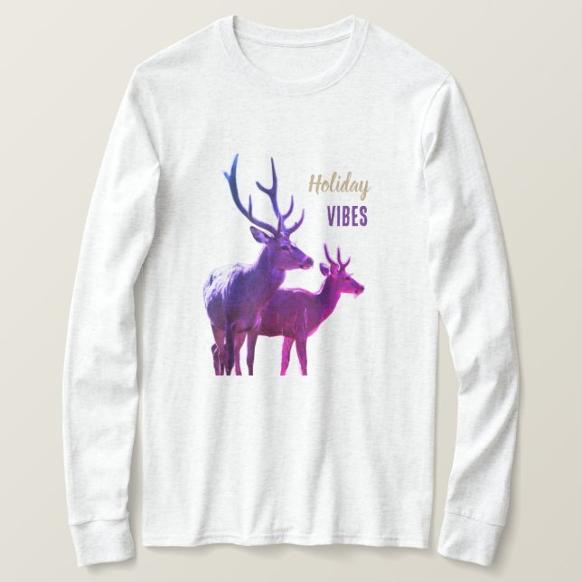 Camisa Manga Longa Deers Holiday Vibes (Frente do Design)