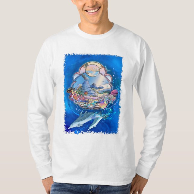 Camisa Manga Longa Dolphin Beach Paradise (Frente)