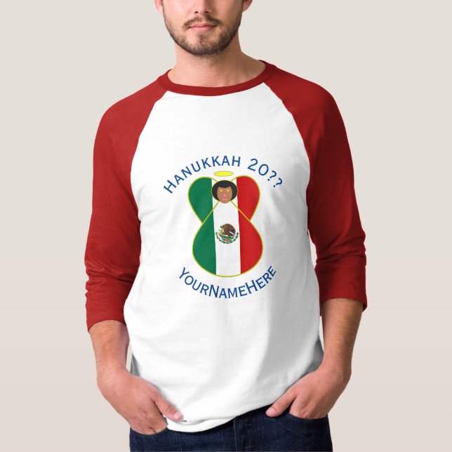 Camisa Manga Longa Hanukkah Anjo Mexicano Personal (Frente)