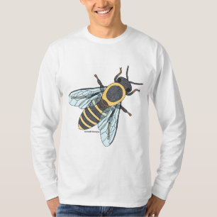 Camisa Manga Longa Masculina - Abelha (branca)
