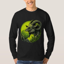 Camisa Manga Longa Occulta Baphomet Orbe Verde