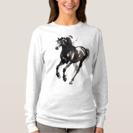 Camisa Manga Longa Pintura de Cavalo