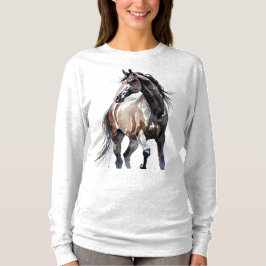 Camisa Manga Longa Pintura de Cavalo