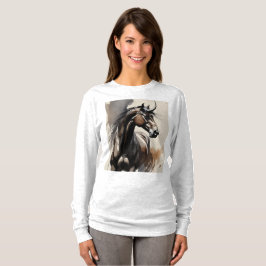 Camisa Manga Longa Pintura de Cavalo