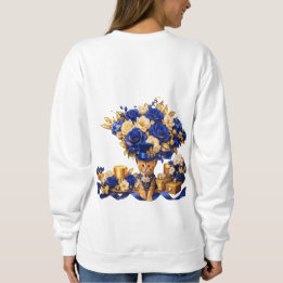 Camisa Manga Longa Royal Blue Rose Kitten