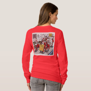 camisa manga longa vermelha para mulheres com esta