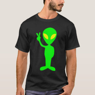 Modelo Imagem de desenho animado Alienígena Camiseta on-line - VistaCreate