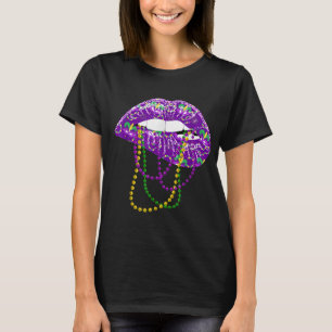Camisa Mardi Gras para Lábios Rainhas Cos