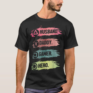 Camisa Marido Papai Jogador Herói Jogos