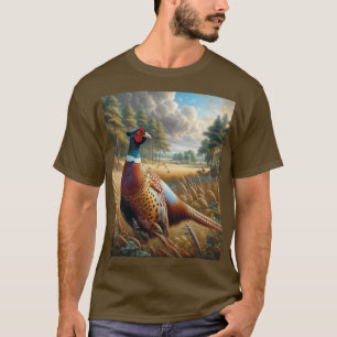 Camisa Marrom de Caça ao Faisão para Homens