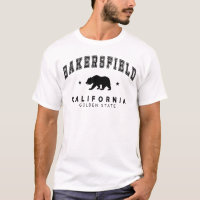 Camisa masculina branca de Bakersfield - Desenho d