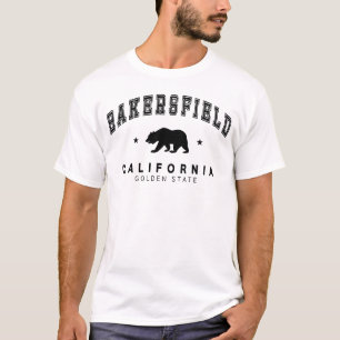 Camisa masculina branca de Bakersfield - Desenho d