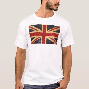 Camisa masculina branca vintage com a bandeira do