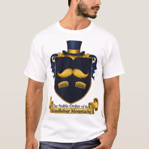 Camisa masculina com desenho de bigode de guidão
