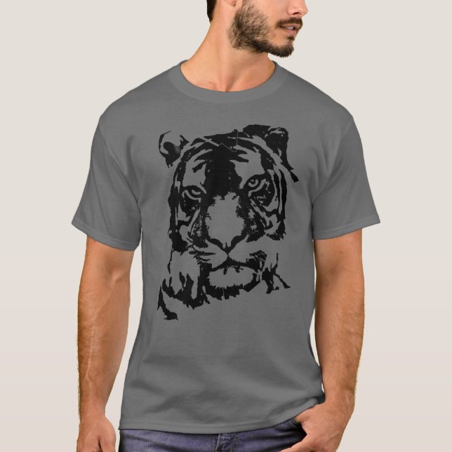 camisa masculina com Tiger (Frente)
