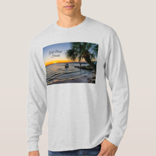 Camisa masculina de manga longa do pôr do sol da b