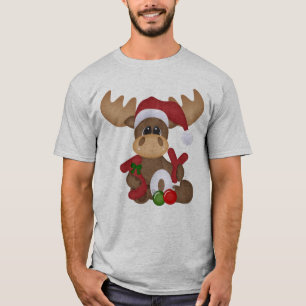 Camisa masculina de Natal Joy Moose
