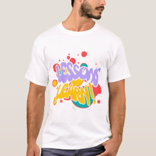 CAMISA MASCULINA DE TINTA SALPICO LIÇÕES APRENDIDA