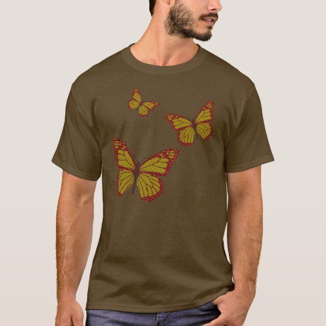 Camisa masculina escura do monarca chinês (Frente)