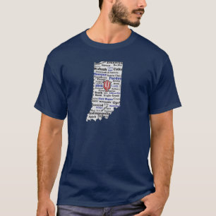 Camisa masculina IN Word Cloud (V1 Blue)