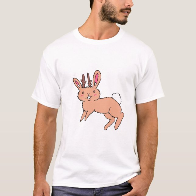 Camisa masculina Jackalope  (Frente)