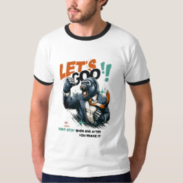 CAMISA MASCULINA LET'S GOO LESSONS LEARN RINGER T