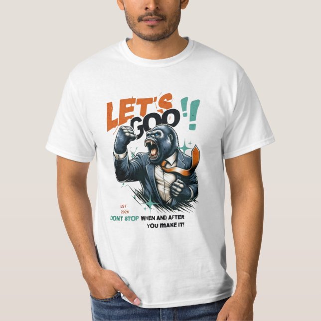 CAMISA MASCULINA LET'S GOO LIÇÕES VALOR  (Frente)