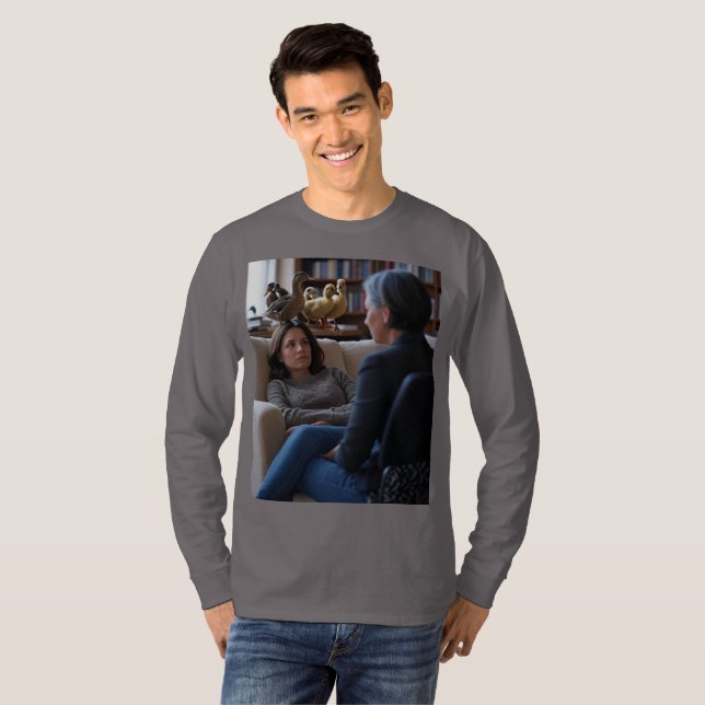 Camisa masculina manga longa cinza Fascinação Com  (Frente Completa)