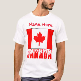 Camisa masculina personalizada da bandeira canaden