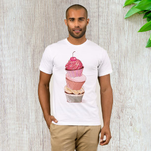 Camisa Masculina Pilha de Cupcake