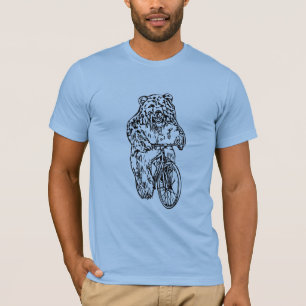 Camisa masculina Urso em uma Bicicleta, Camiseta U