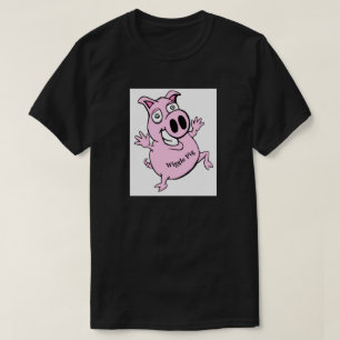Camisa masculina WIGGLE PIG novidade