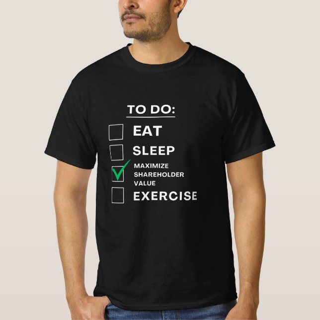 Camisa Maximizar o Valor para o Acionista (Frente)