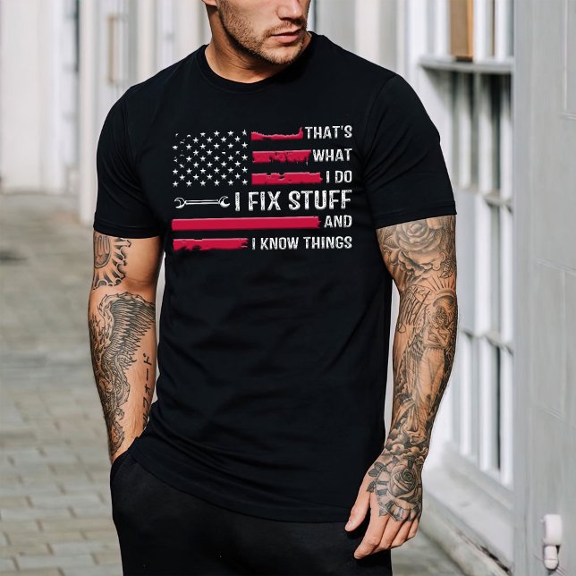 Camisa Mecânica de Engenheiro, Eu conserto coisas, (Criador carregado)