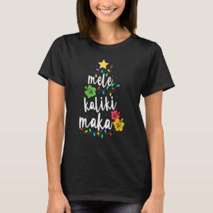 Camisa Mele Kalikimaka Para Mulheres Havaí Havaian