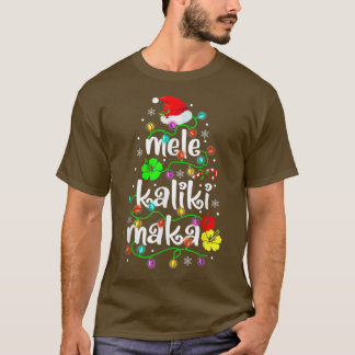 Camisa Mele Kalikimaka Para Mulheres Havaí Havaian