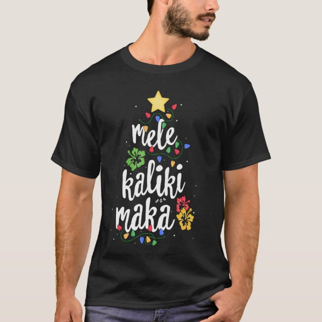 Camisa Mele Kalikimaka Para Mulheres Havaí Havaian (Frente)
