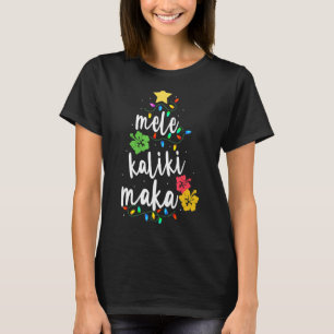 Camisa Mele Kalikimaka Para Mulheres Havaí Havaian
